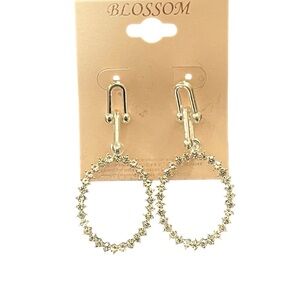 Gold Oval Hoop Earrings